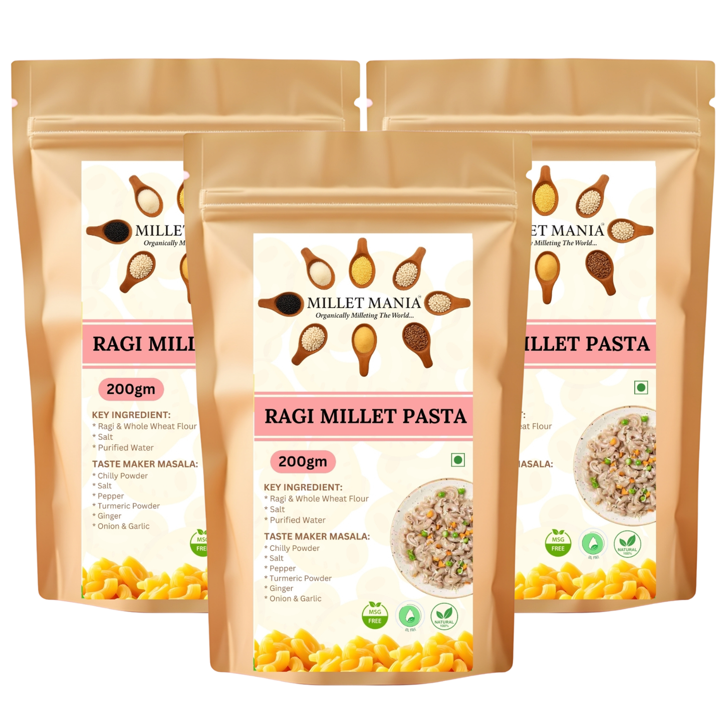 Ragi (Finger) Millet Pasta (200g)