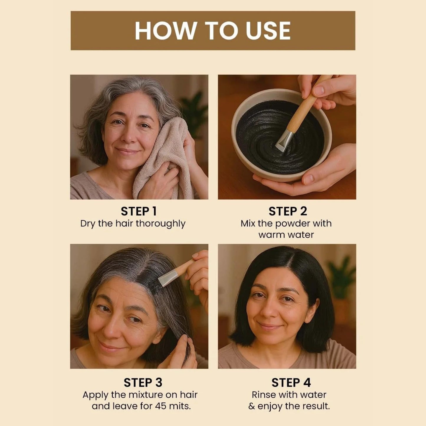 Natural Herbal Hair Color - Black