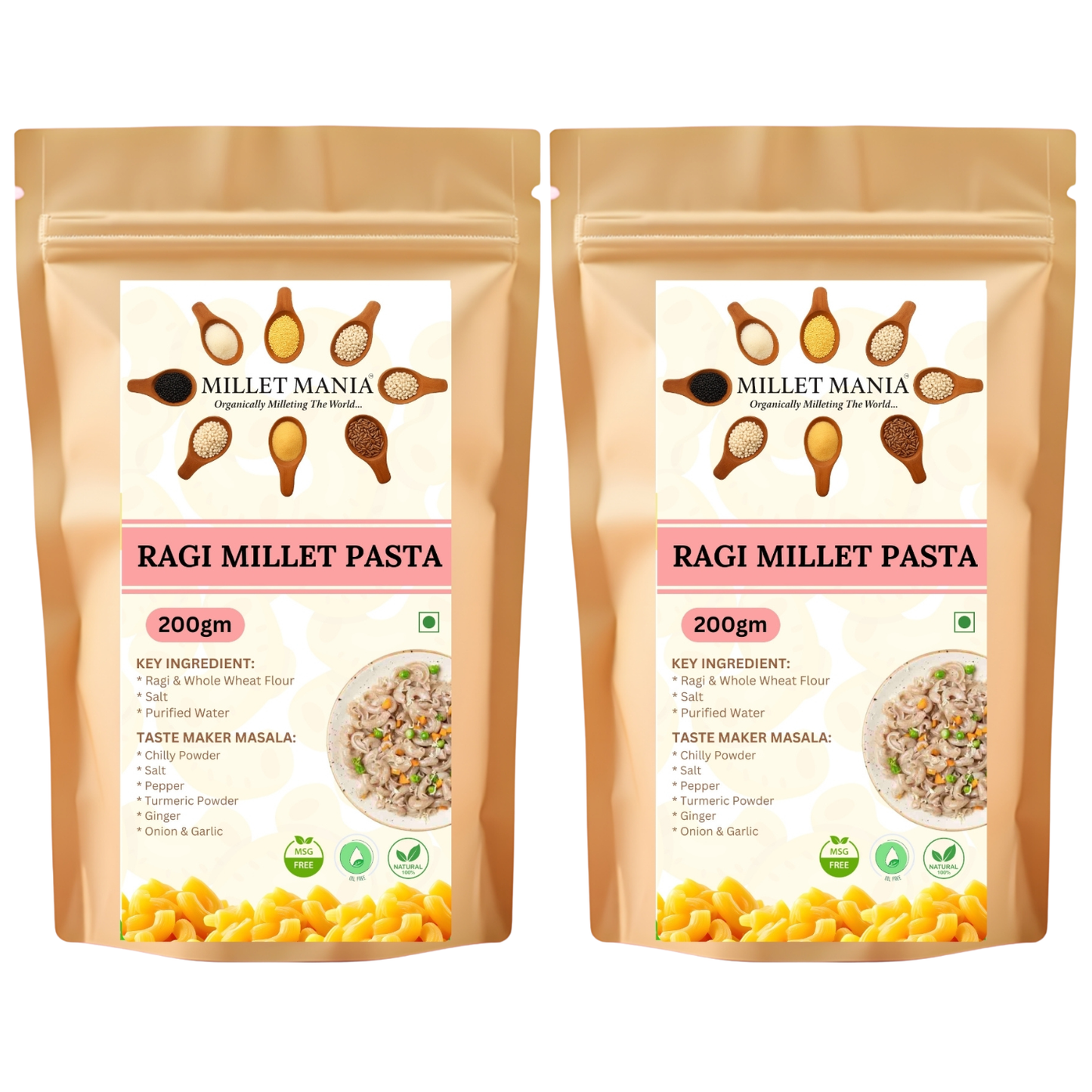 Ragi (Finger) Millet Pasta (200g)