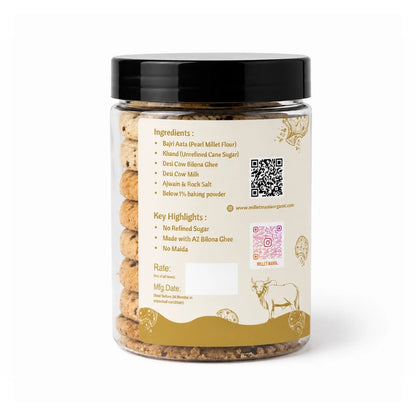 Millet Cookies of Bilona Ghee - Ajwain (90g)