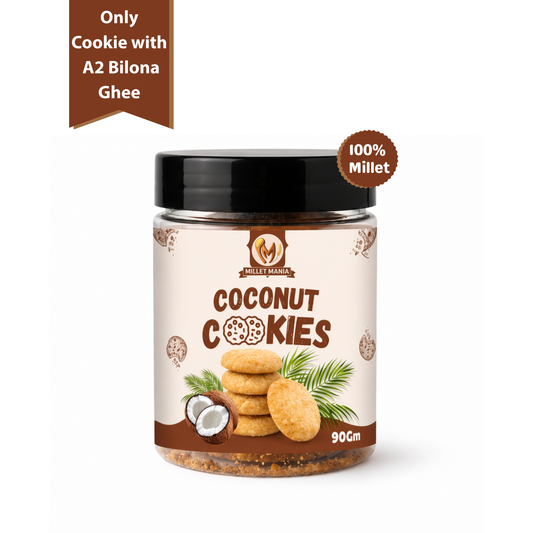 Millet Cookies of Bilona Ghee - Coconut (90g)
