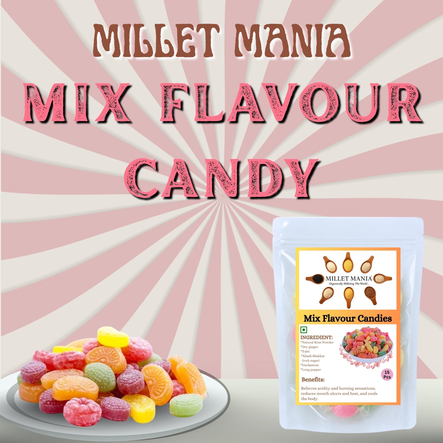 Mix Flavour Candy (15 Piece)