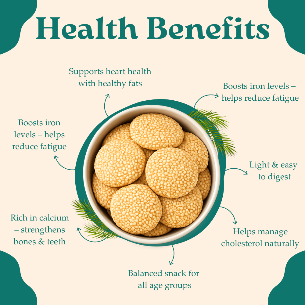 Millet Cookies of Bilona Ghee - Sesame (Til) (90g)