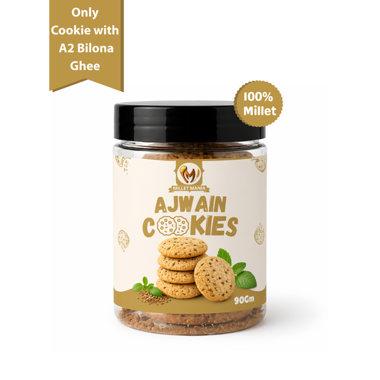 Millet Cookies of Bilona Ghee - Ajwain (90g)