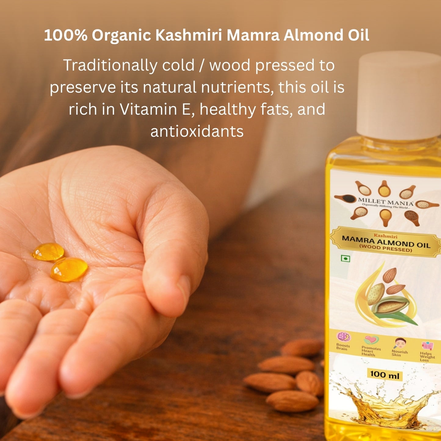 Kashmiri Mamra Almond Oil (100ml)