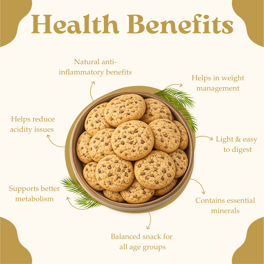 Millet Cookies of Bilona Ghee - Ajwain (90g)