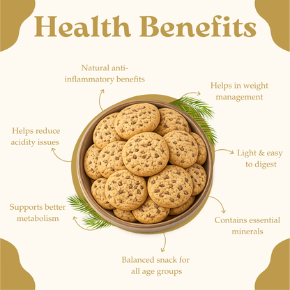 Millet Cookies of Bilona Ghee - Ajwain (90g)
