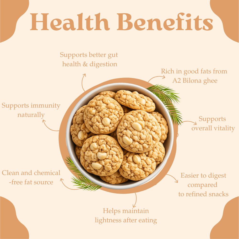 Millet Cookies of Bilona Ghee - Cashew (90g)