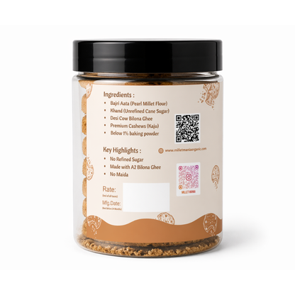 Millet Cookies of Bilona Ghee - Cashew (90g)