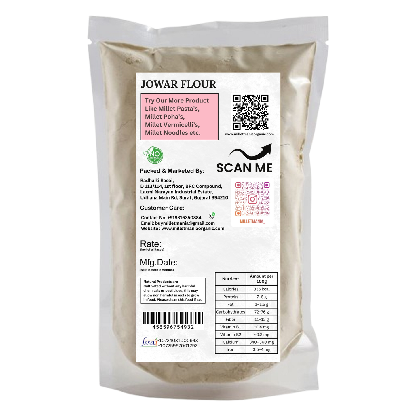 Jowar Flour (800g)