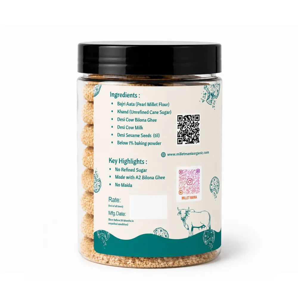 Millet Cookies of Bilona Ghee - Sesame (Til) (90g)