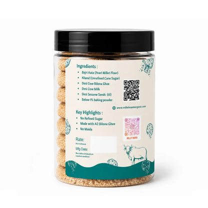Millet Cookies of Bilona Ghee - Sesame (Til) (90g)