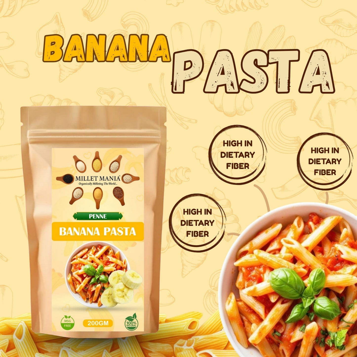 Banana Penne Pasta (200g)
