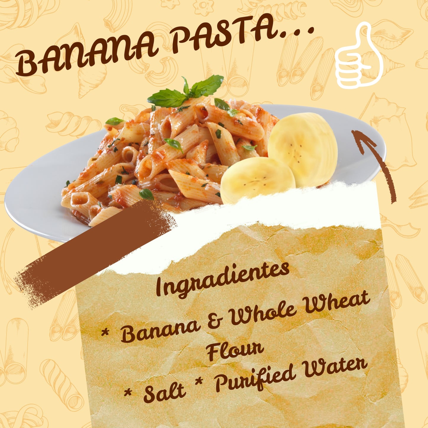 Banana Penne Pasta (200g)