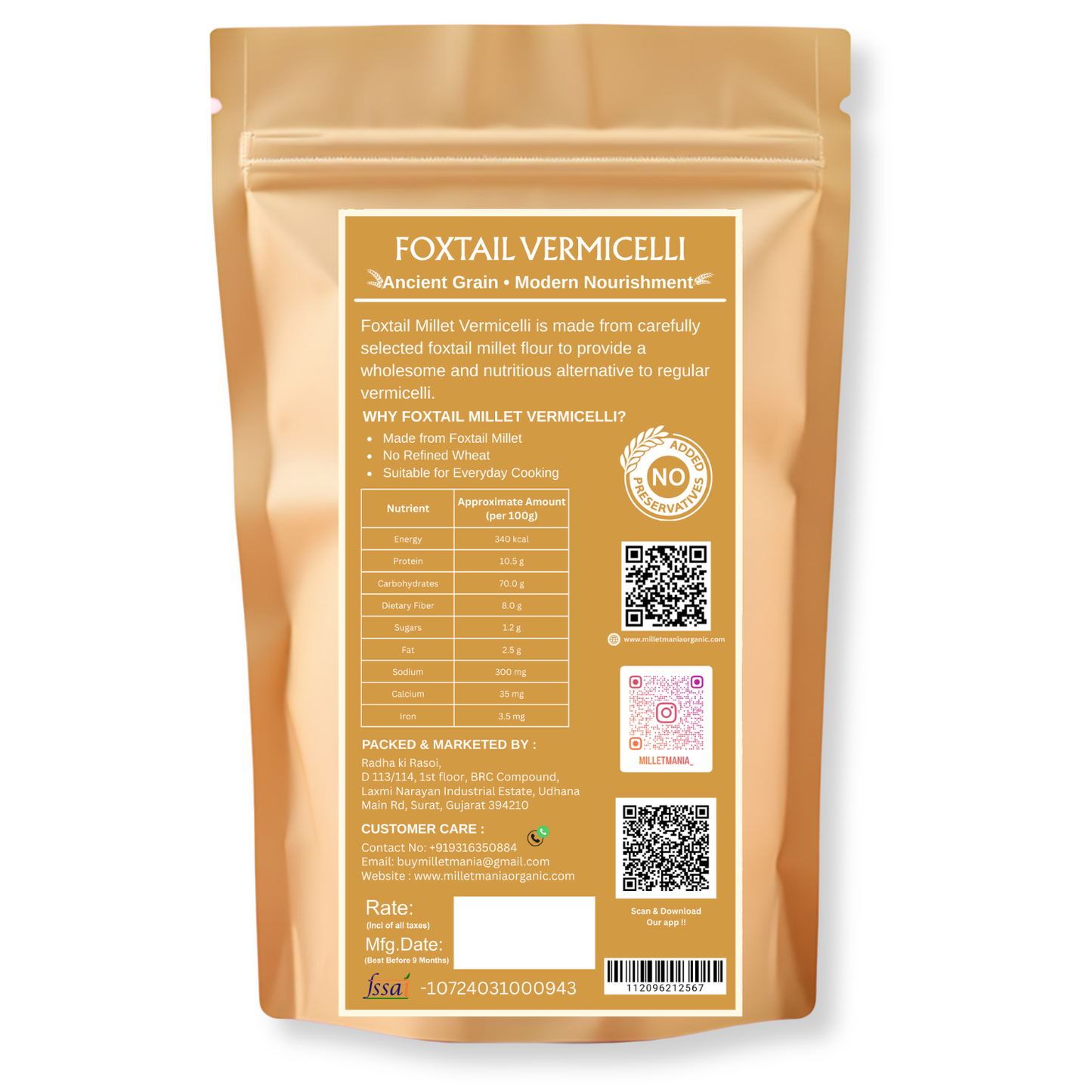 Foxtail Millet Vermicelli (210g)