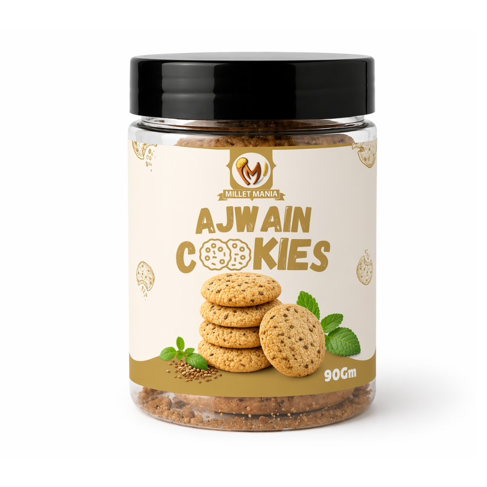 Millet Cookies of Bilona Ghee - Ajwain (90g)