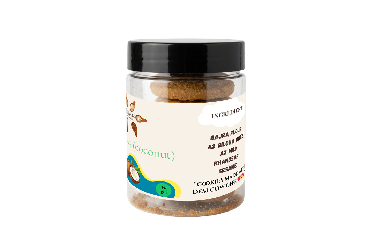 Millet Cookies of Bilona Ghee - Coconut (90g)