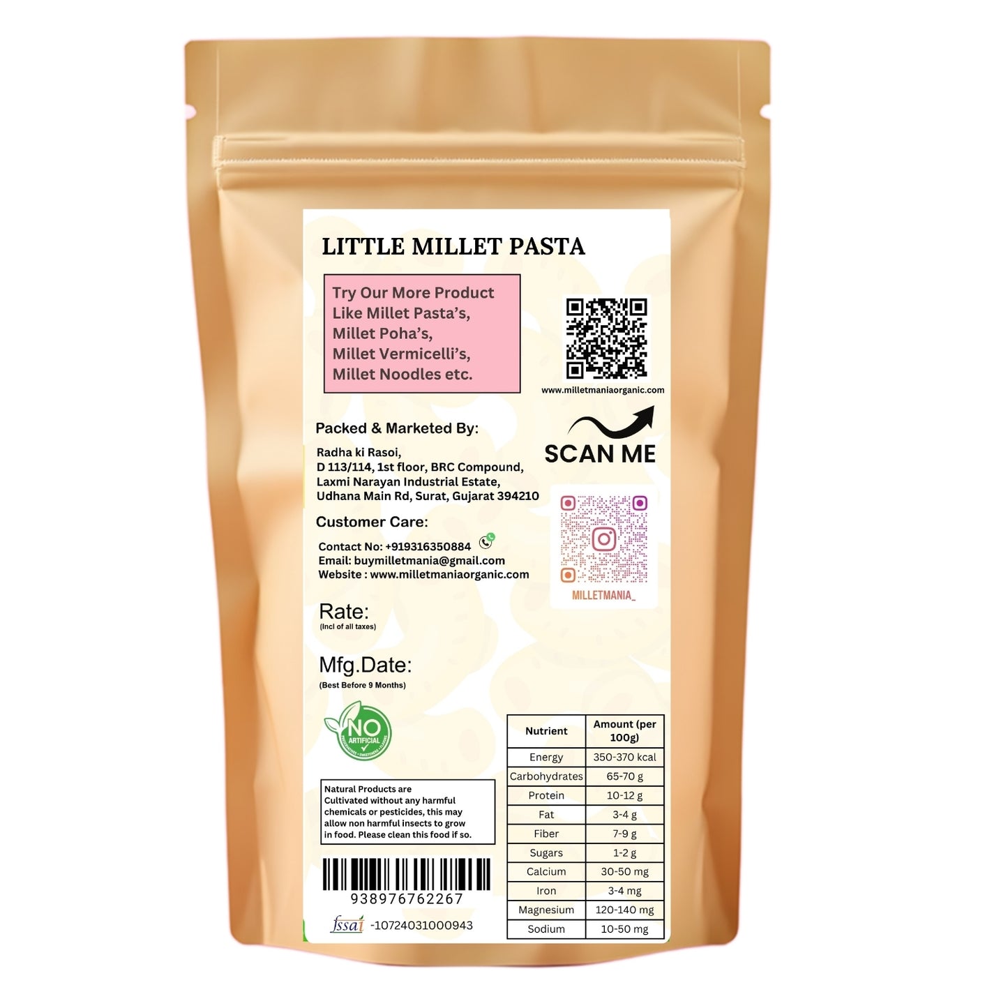 Little Millet Pasta (200g)