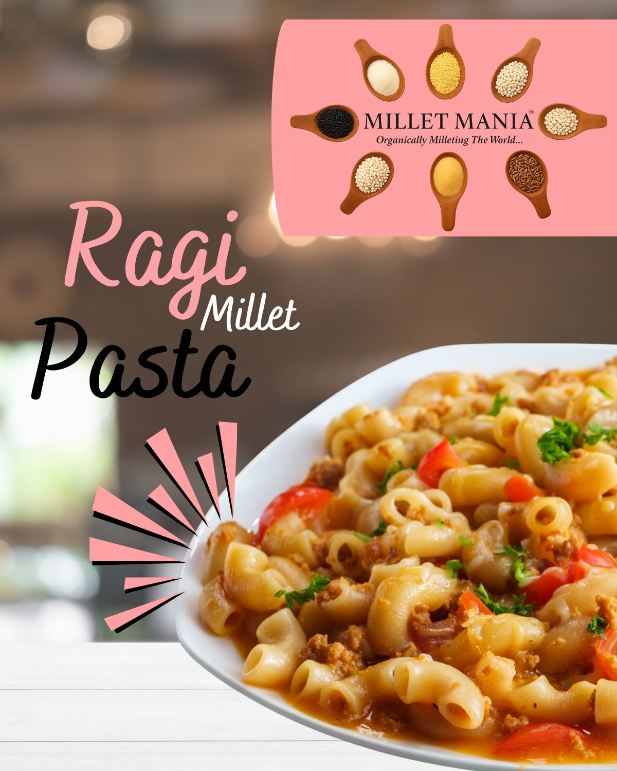 Ragi (Finger) Millet Pasta (200g)