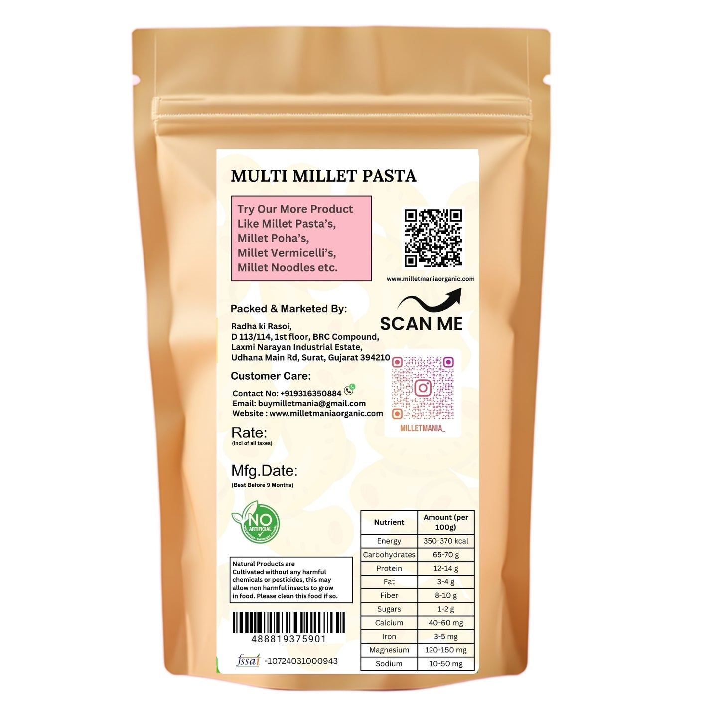 Multi Millet Pasta (200g)