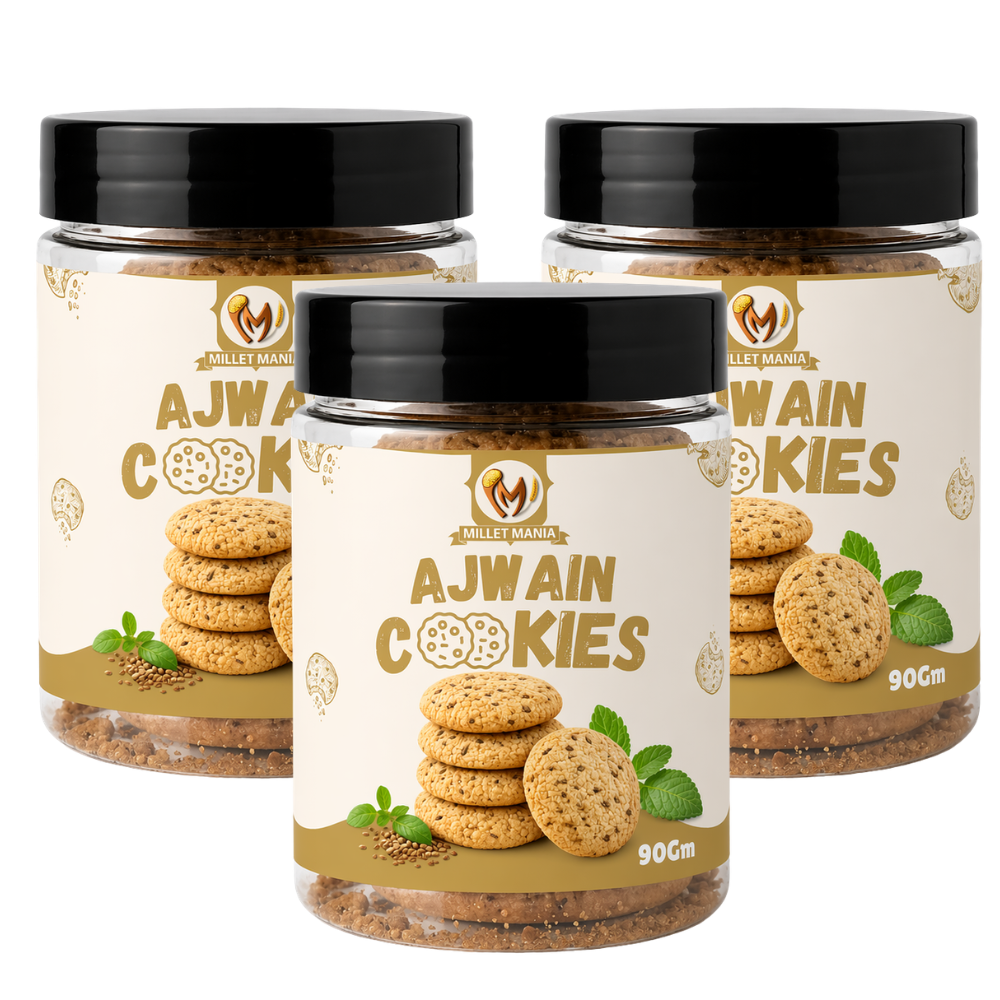 Millet Cookies of Bilona Ghee - Ajwain (90g)