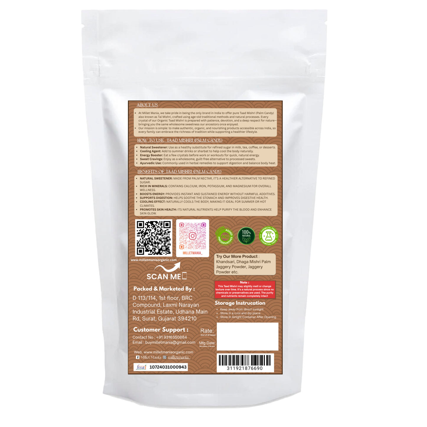 Organic Taad Mishri (Palm Candy)